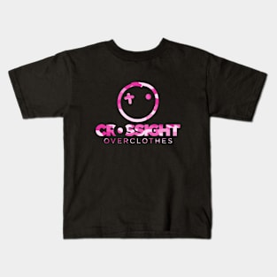 Crossight Overclothes - Pink Camo Logo Kids T-Shirt